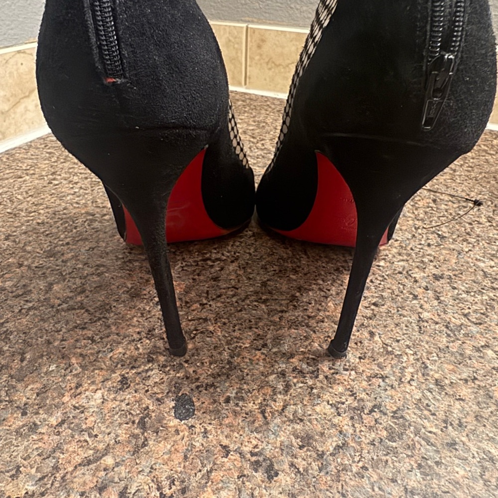 Christian Louboutin Black Mesh Ankle booties (fits like us 7) - Picture 2 of 5